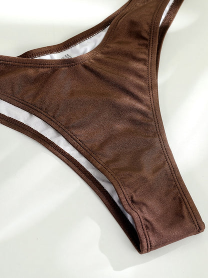 SUMMER — Brown Bandeau Bikini